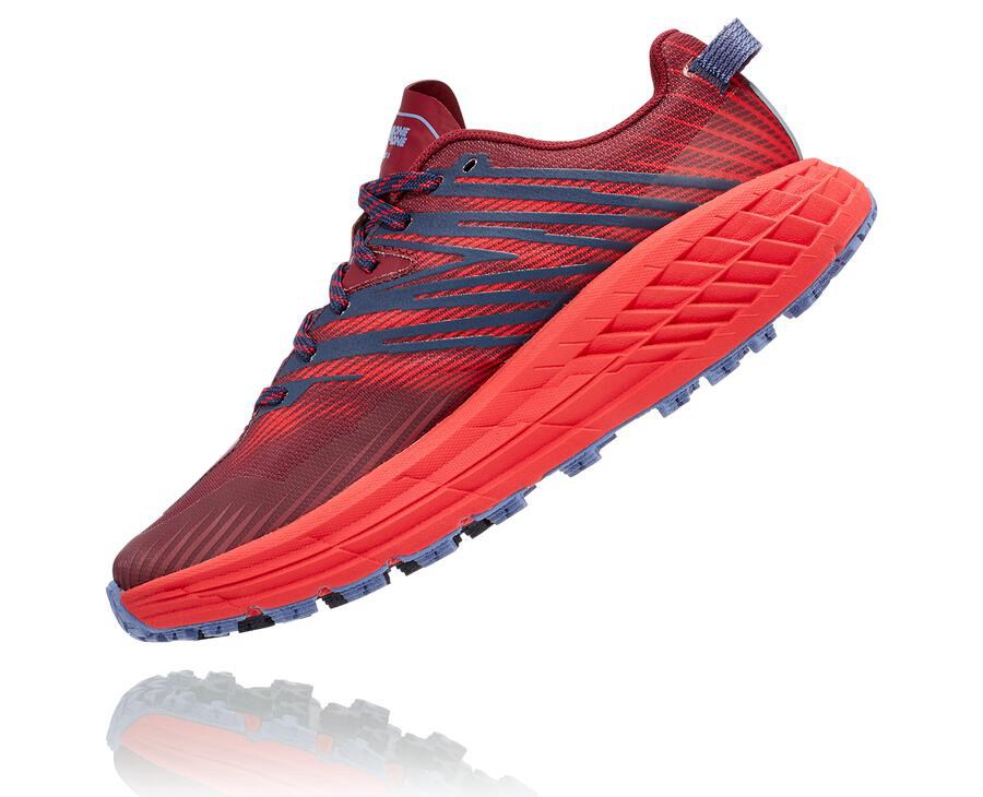 Hoka Australia One One Speedgoat 4 - Womens Trail Shoes Red - ONWPS-2349